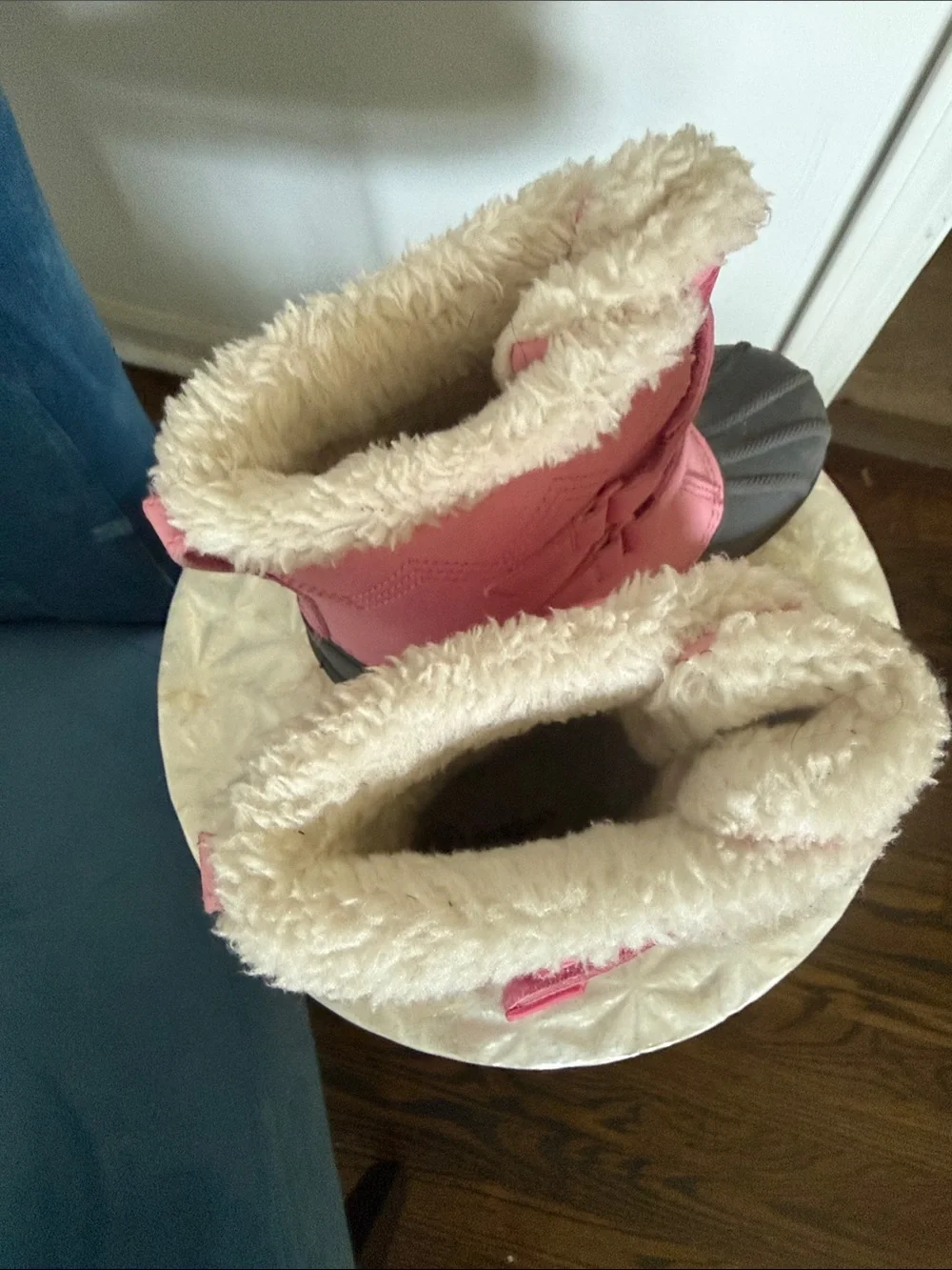 Cat & Jack Pink and Gray Waterproof Kids Snow Boots